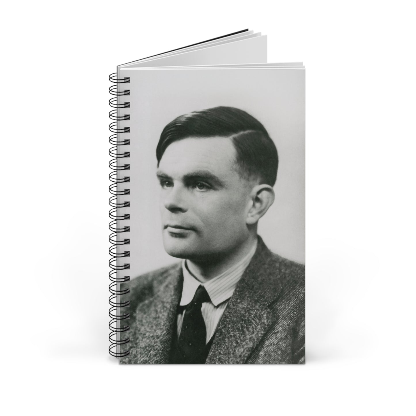 Alan Turing Portrait Spiral Journal