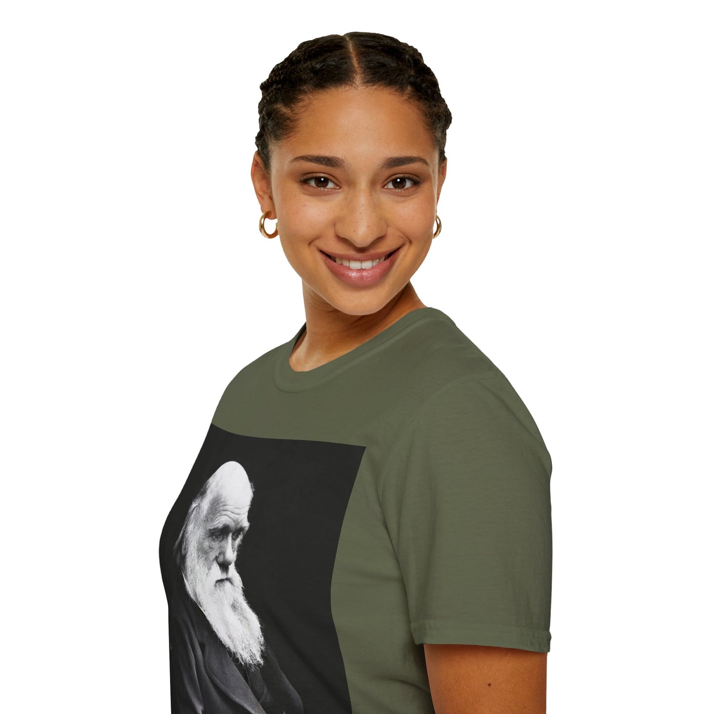 Charles Darwin Portrait - Softstyle Unisex T-Shirt