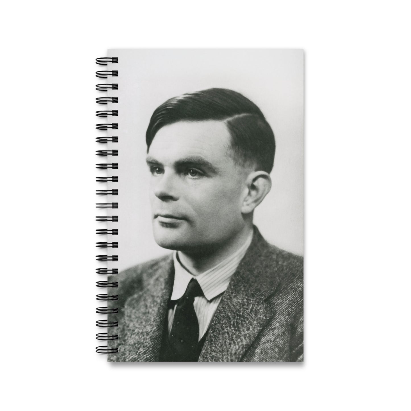 Alan Turing Portrait Spiral Journal