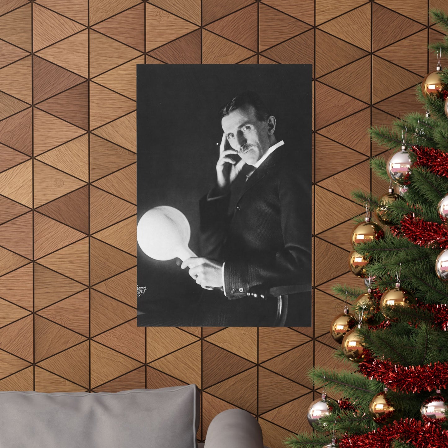 Nikola Tesla Portrait Matte Vertical Poster