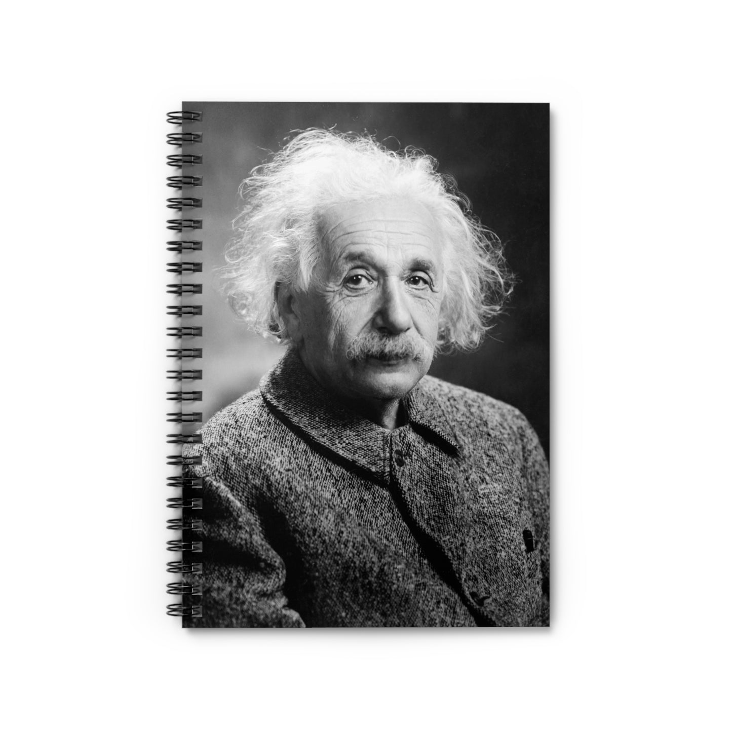 Einstein Portrait Spiral Notebook - Ruled Line