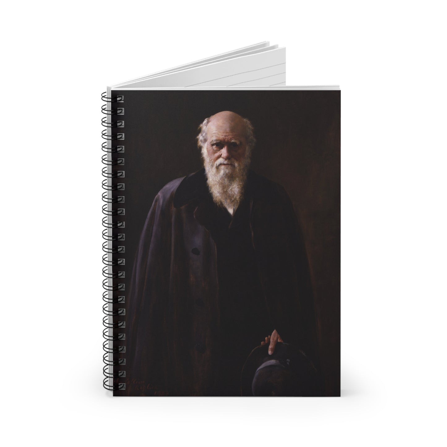 Charles Darwin Portrait Spiral Notebook - Ruled Line