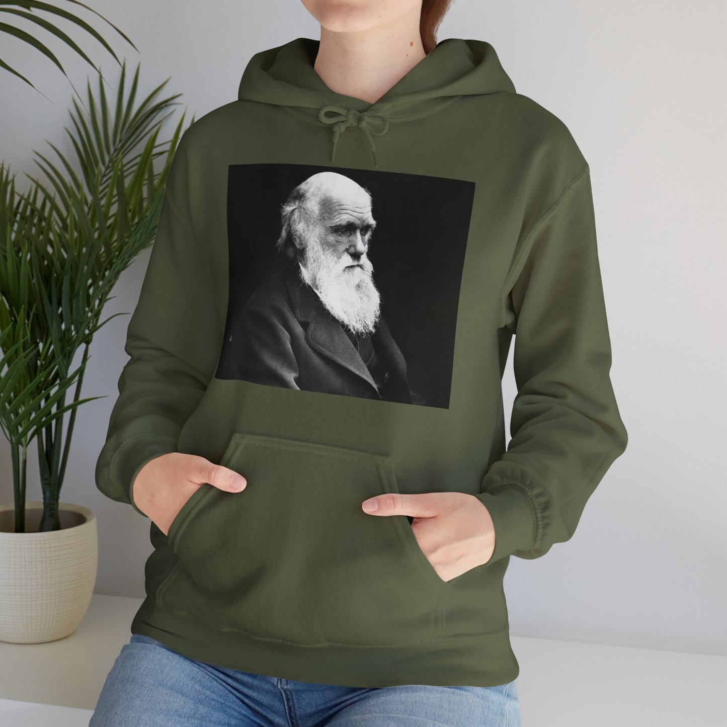 Charles Darwin Portrait Unisex Heavy Blend Hoodie