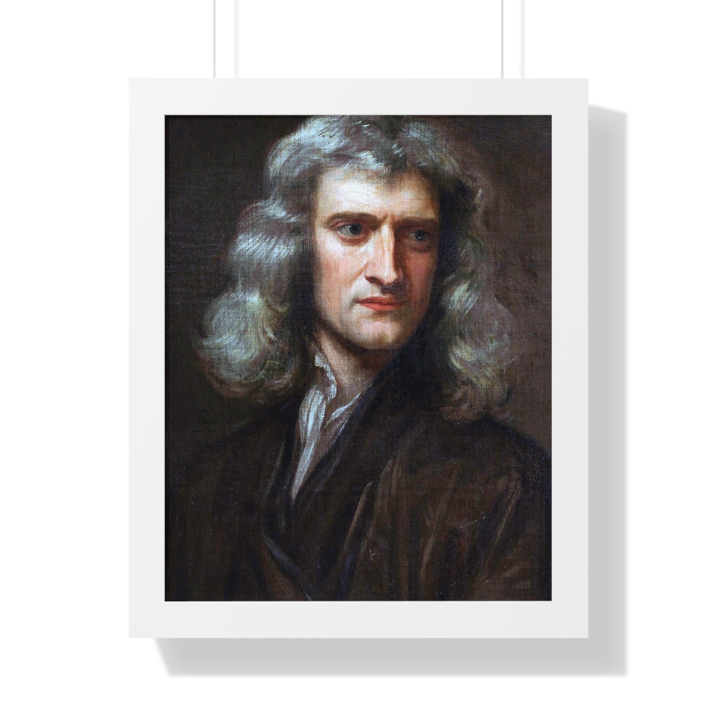 Framed Portrait of Isaac Newton by Godfrey Kneller