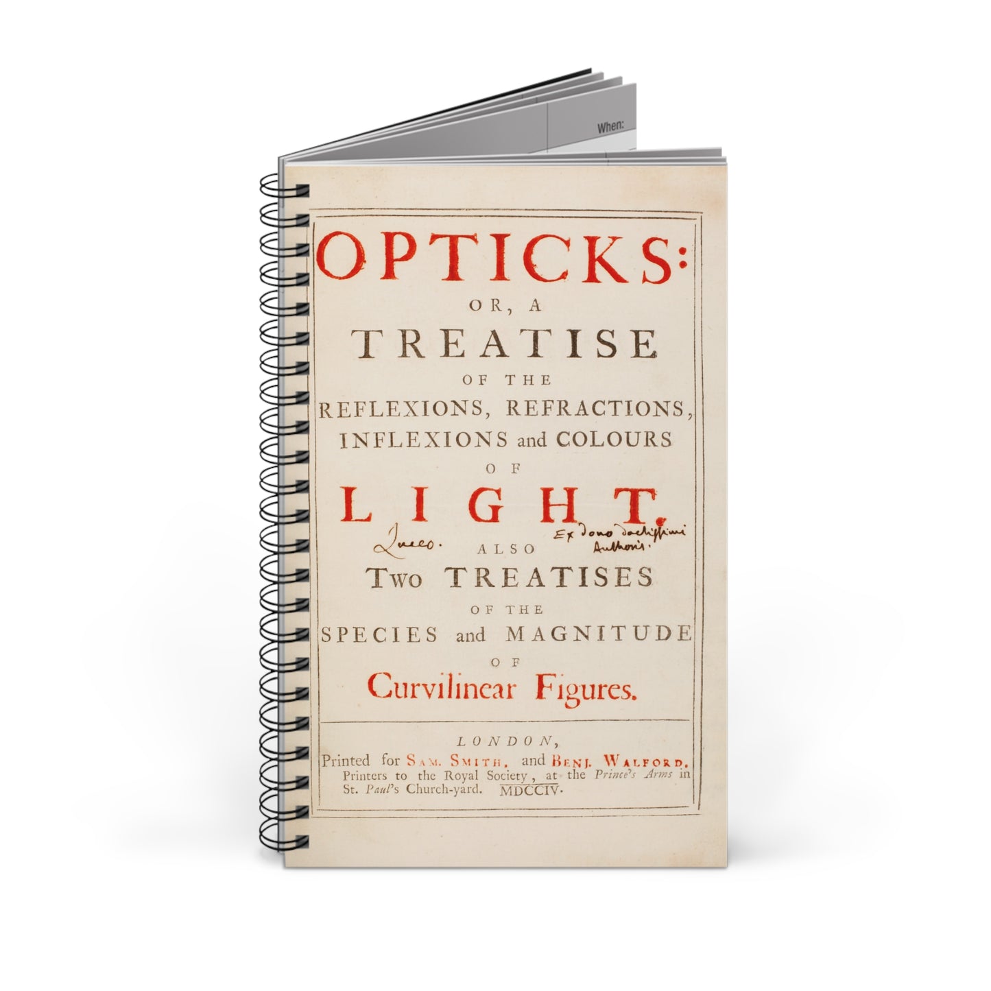 Newton's Opticks Journal: Gifted to Halley, 'I Shine'