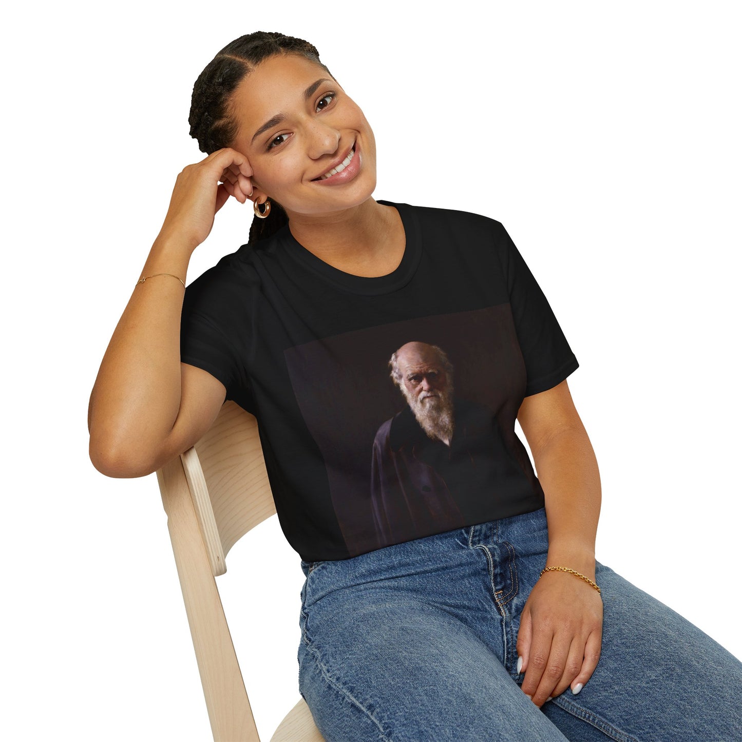 Charles Darwin Portrait Unisex Softstyle T-Shirt