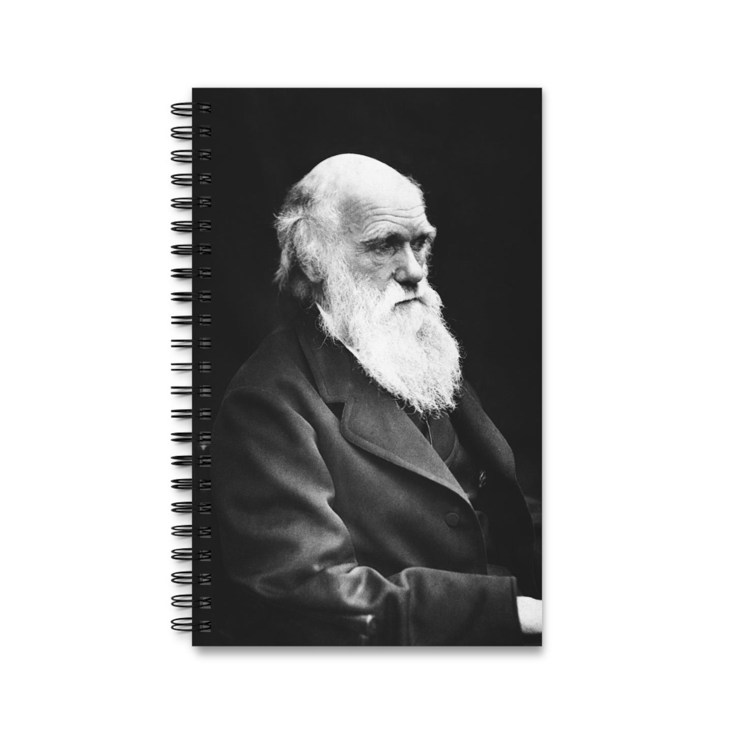 Charles Darwin Portrait Spiral Journal