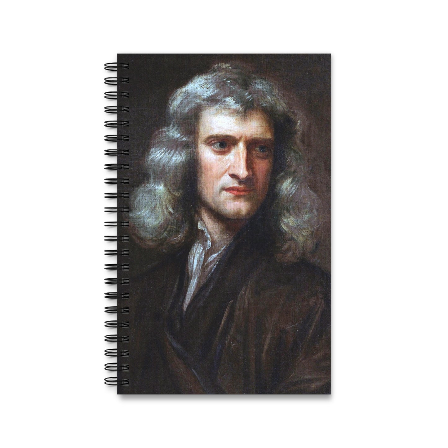 Isaac Newton Portrait Spiral Journal - Classic Design