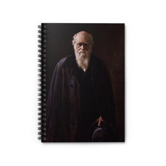 Charles Darwin Portrait Spiral Notebook - Ruled Line