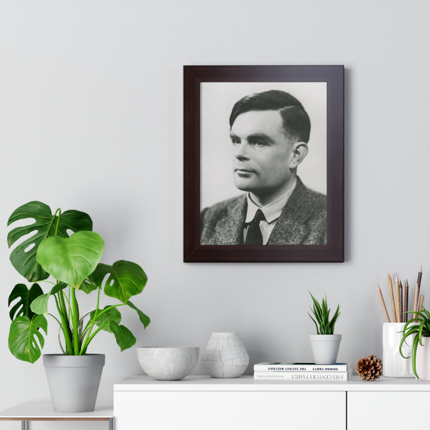 Framed Portrait of Alan Turing