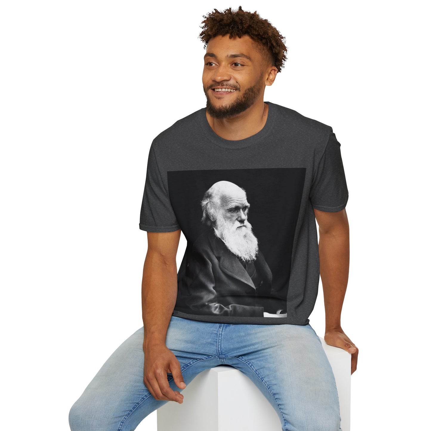 Charles Darwin Portrait - Softstyle Unisex T-Shirt