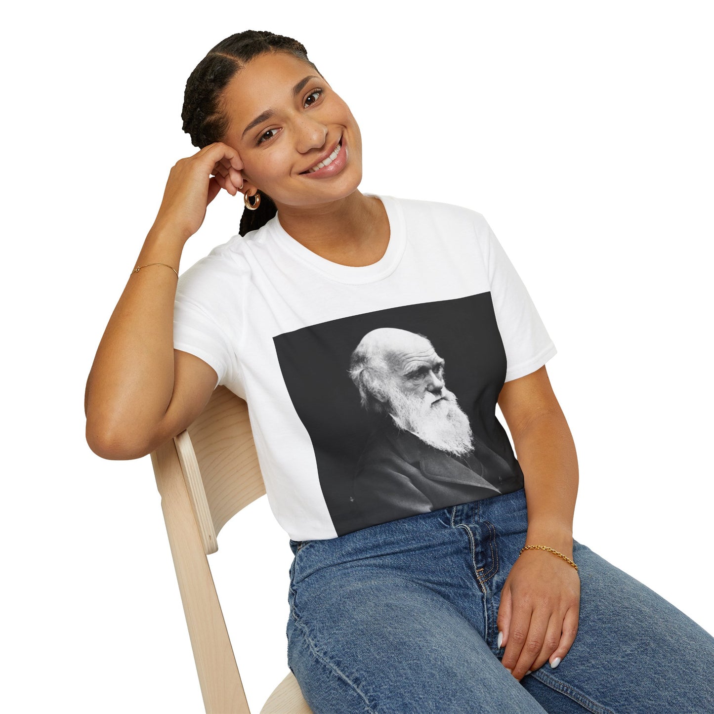 Charles Darwin Portrait - Softstyle Unisex T-Shirt