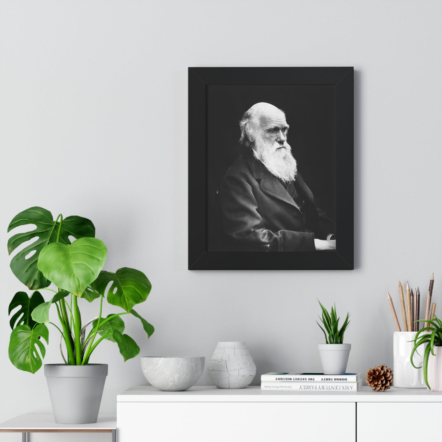 Framed Portrait: Charles Darwin