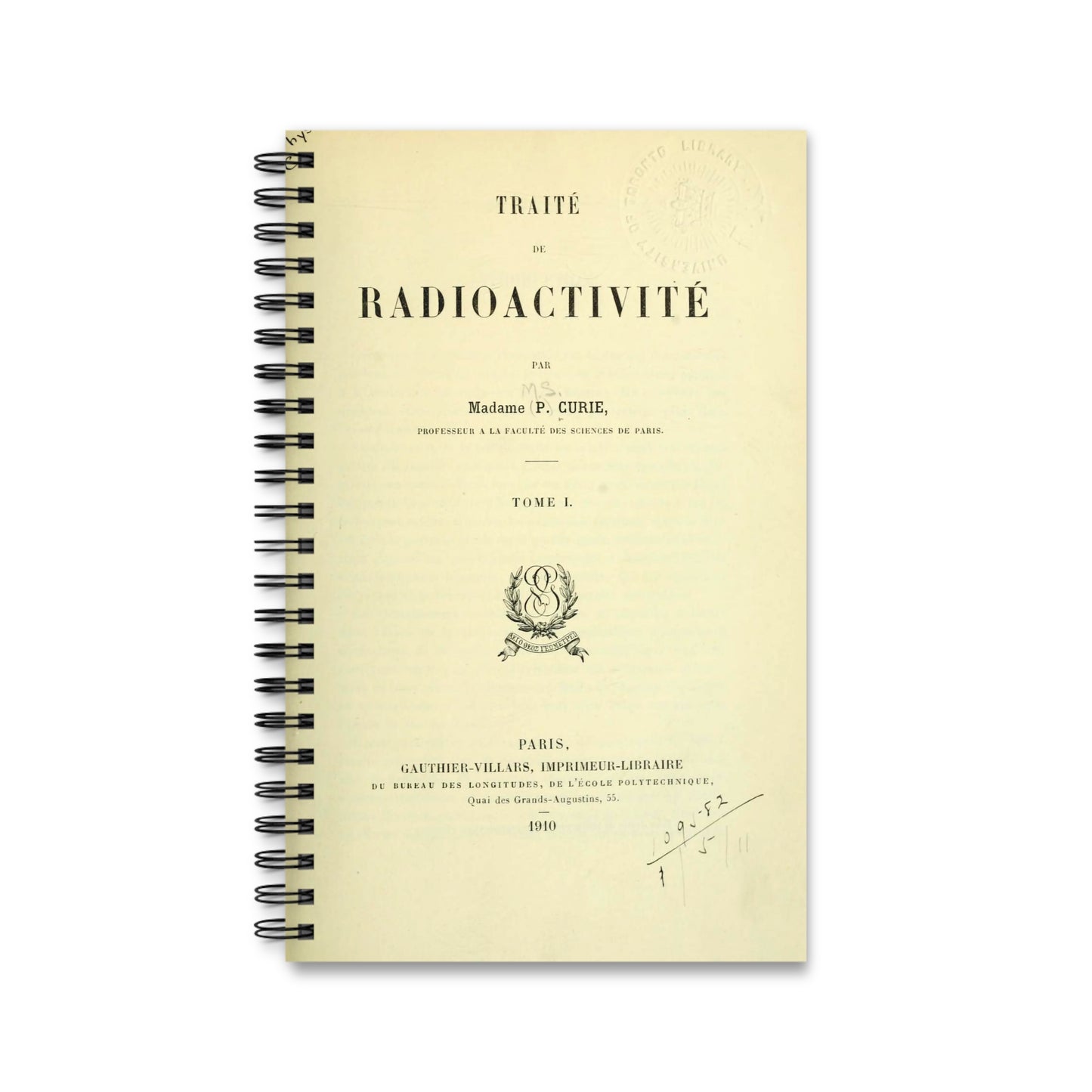 Marie Curie Radioactivity Spiral Journal