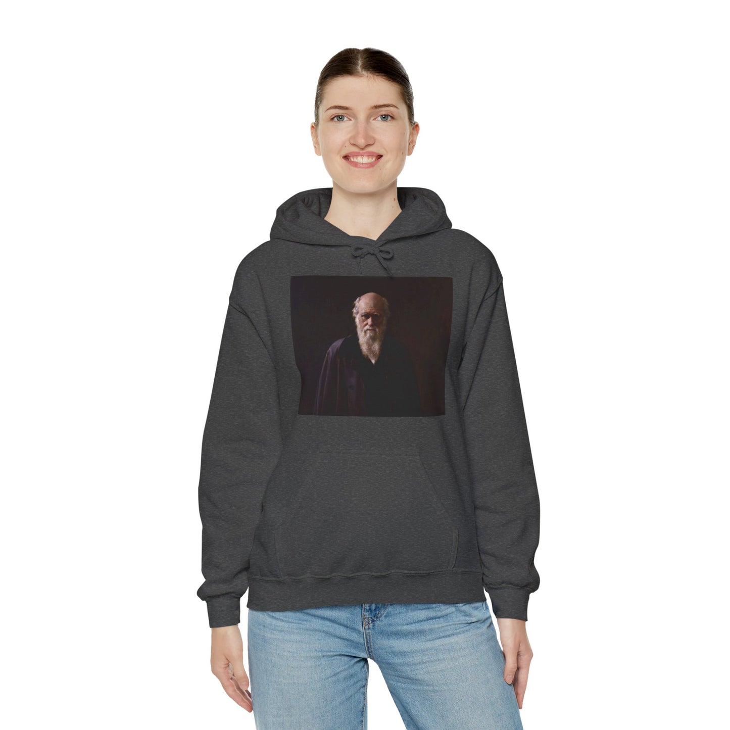 Charles Darwin Portrait Heavy Blend Unisex Hoodie