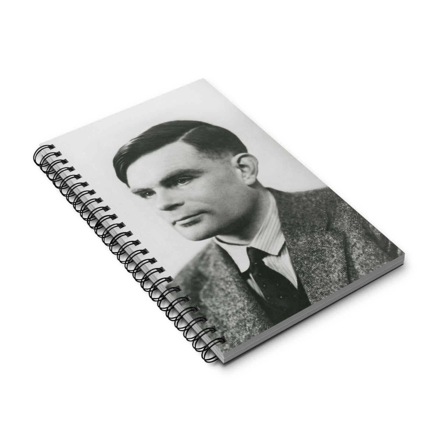 Alan Turing Portrait Spiral Journal