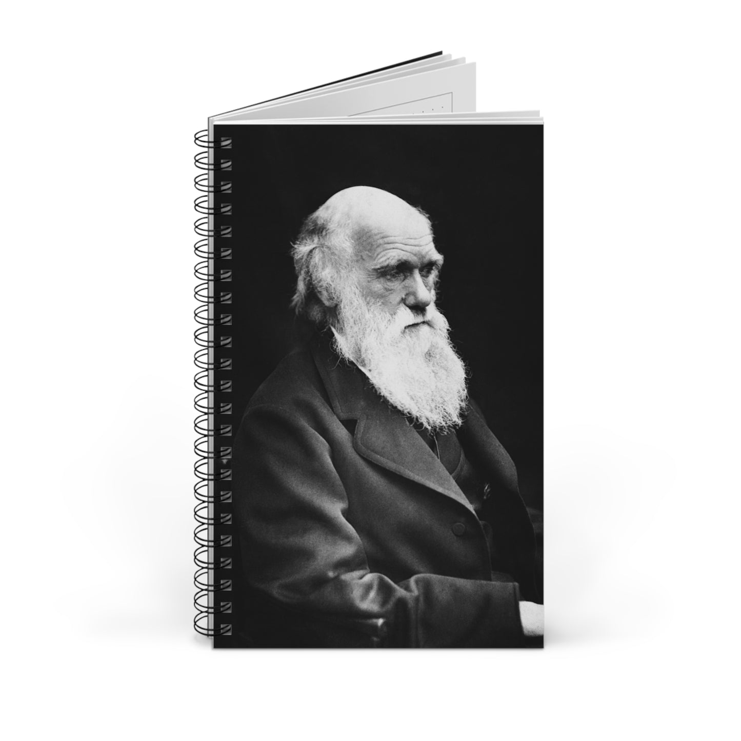 Charles Darwin Portrait Spiral Journal