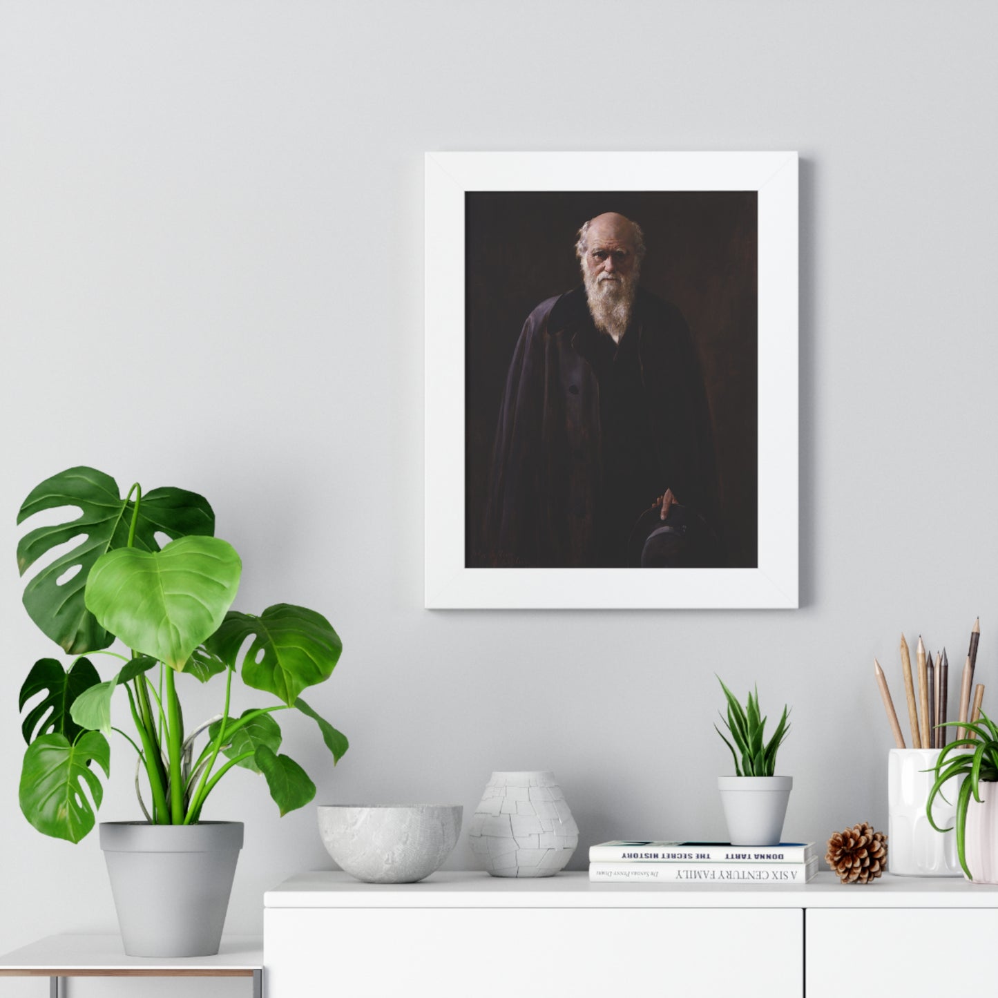 Charles Darwin Framed Portrait by John Collier