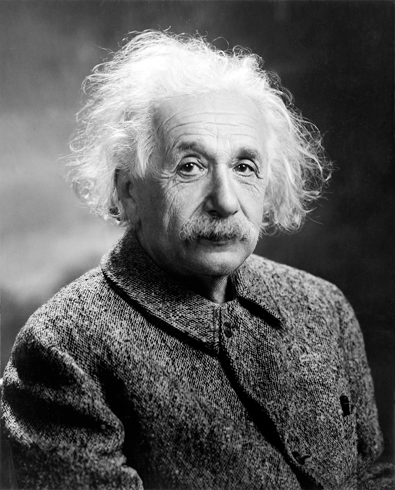 portrait photograph of Albert Einstein in 1947 by Oren Jack Turner